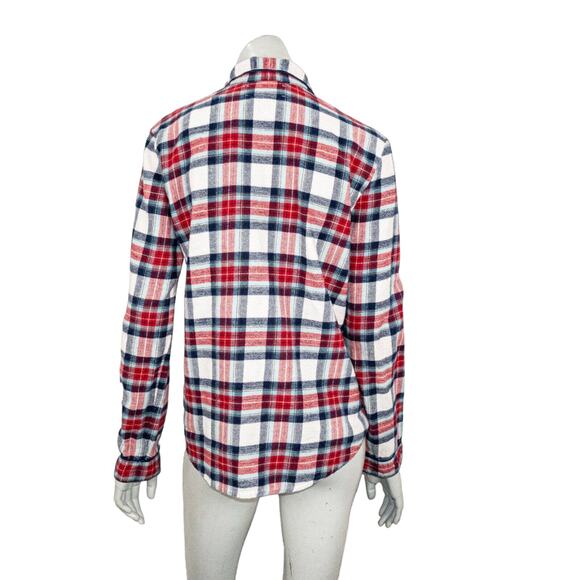 LA LIGNE NY Cotton Flannel Top Button up Plaid Size Small - Picture 3 of 9